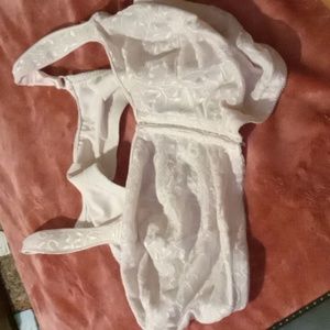 A white silk soft bra